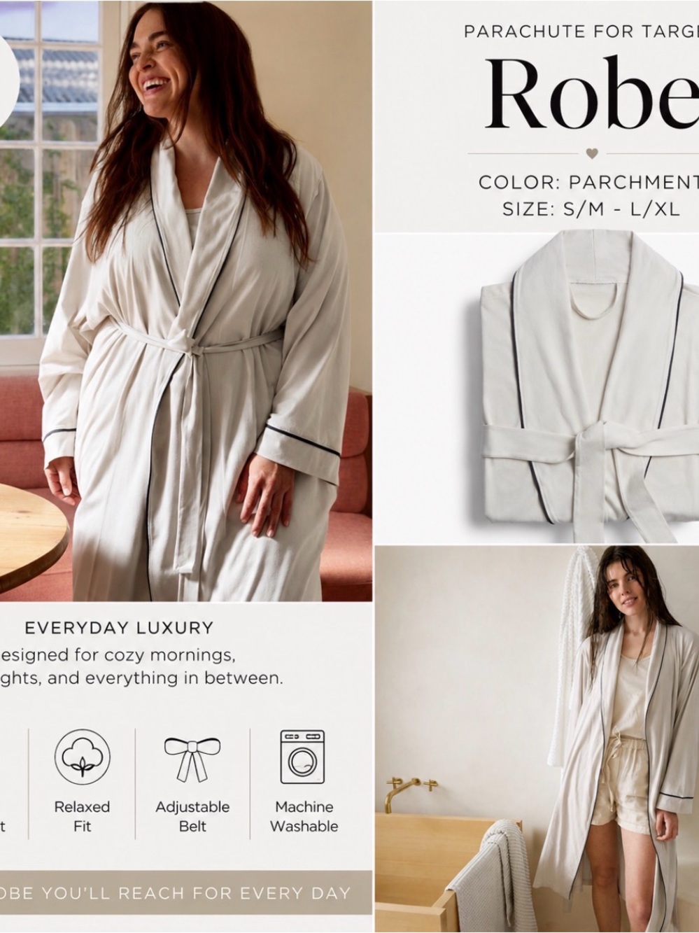 Parachute for Target Parchment Robe – NWT S/M MSRP $79